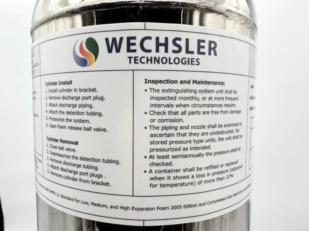 9L Foam Canister with Foam​, Wechsler Technologies